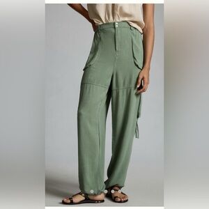 Anthropologie Sage relaxed utility Women's linen blend pants M